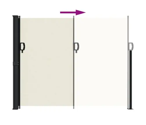 Lahtitõmmatav Külgsein, Kreemjas, 160 X 500 Cm