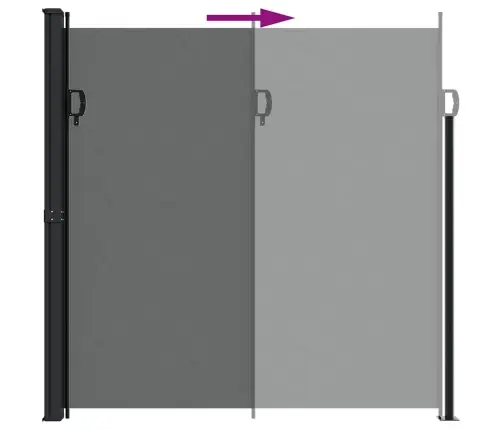 Izvelkama Sānu Markīze, Antracītpelēks, 200X500 Cm Vidaxl