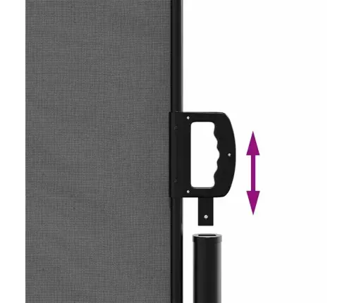 Lahtitõmmatav Külgsein, Antratsiithall, 160 X 600 Cm