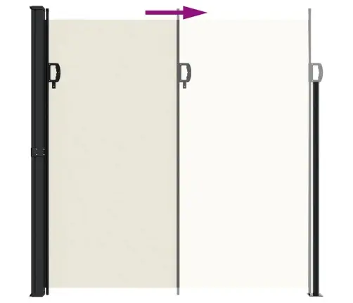 Lahtitõmmatav Külgsein, Kreemjas, 200 X 600 Cm