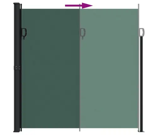 Lahtitõmmatav Külgsein, Tumeroheline, 200 X 600 Cm