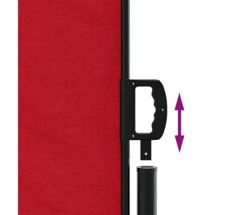 Ištraukiama Šoninė Pertvara, Raudonos Spalvos, 100X600Cm