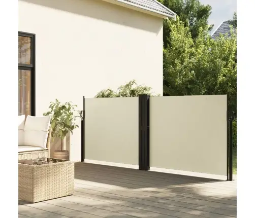 Ištraukiama Šoninė Pertvara, Kreminės Spalvos, 120X600Cm