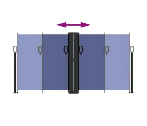 Ištraukiama Šoninė Pertvara, Mėlynos Spalvos, 120X600Cm