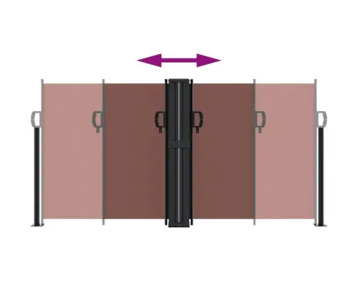 Izvelkams Sānu Aizslietnis, Brūns, 120X600 Cm Vidaxl