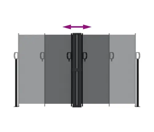 Lahtitõmmatav Külgsein, Must, 140 X 600 Cm