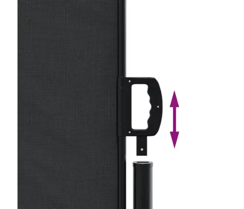 Lahtitõmmatav Külgsein, Must, 140 X 600 Cm