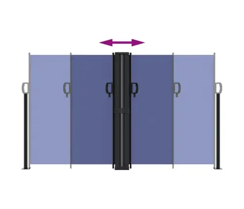 Lahtitõmmatav Külgsein, Sinine, 140 X 600 Cm