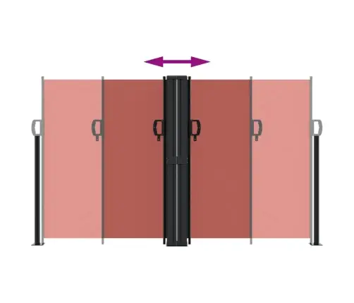 Ištraukiama Šoninė Pertvara, Terakota Spalvos, 140X600Cm Ištraukiama Šoninė Pertvara, Terakota Spalvos, 140X600Cm