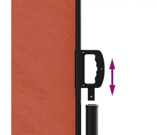 Ištraukiama Šoninė Pertvara, Terakota Spalvos, 140X600Cm Ištraukiama Šoninė Pertvara, Terakota Spalvos, 140X600Cm