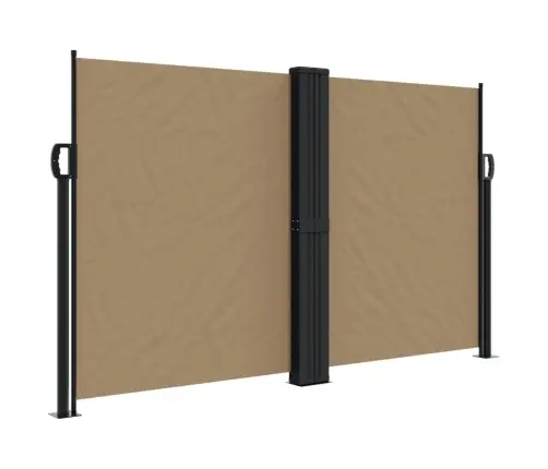 Izvelkama Sānu Markīze, Pelēkbrūna, 140X600 Cm Vidaxl