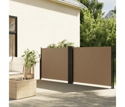 Izvelkama Sānu Markīze, Pelēkbrūna, 140X600 Cm Vidaxl