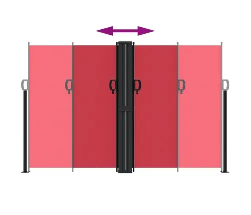 Izvelkams Sānu Aizslietnis, Sarkans, 160X600 Cm Vidaxl