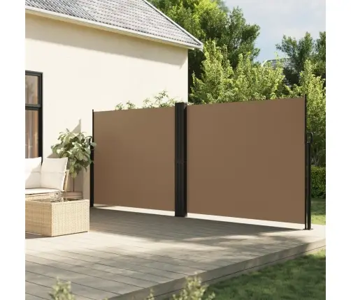 Izvelkama Sānu Markīze, Pelēkbrūna, 160X600 Cm Vidaxl