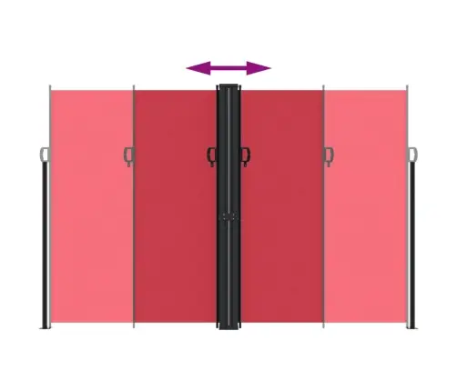 Izvelkama Sānu Markīze, Sarkana, 220X600 Cm Vidaxl