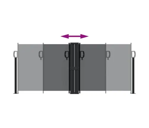 Lahtitõmmatav Külgsein, Must, 100 X 1000 Cm