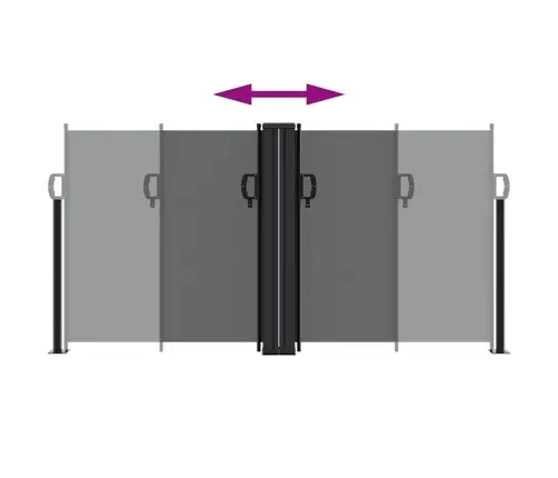 Lahtitõmmatav Külgsein, Antratsiithall, 120 X 1000 Cm