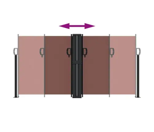 Izvelkams Sānu Aizslietnis, Brūns, 120X1000 Cm Vidaxl