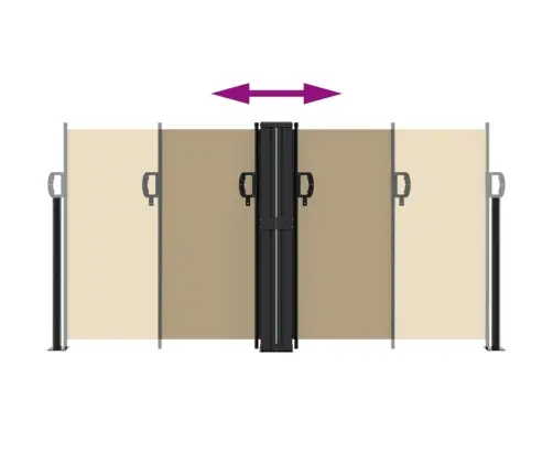 Izvelkams Sānu Aizslietnis, Bēša, 120X1000 Cm Vidaxl