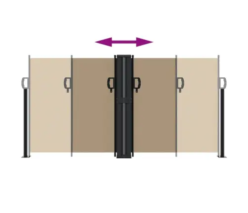 Izvelkams Sānu Aizslietnis, Pelēkbrūna, 120X1000 Cm Vidaxl