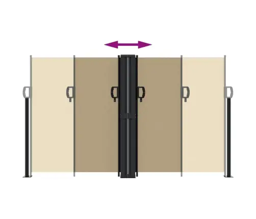 Lahtitõmmatav Külgsein, Beež, 140 X 1000 Cm