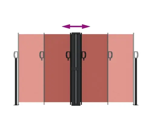 Izvelkams Sānu Aizslietnis, Sarkanbrūna, 140X1000 Cm Vidaxl