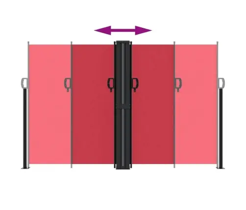 Izvelkama Sānu Markīze, Sarkana, 160X1000 Cm Vidaxl