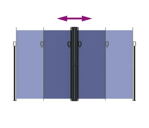 Izvelkama Sānu Markīze, Zila, 200X1000 Cm Vidaxl