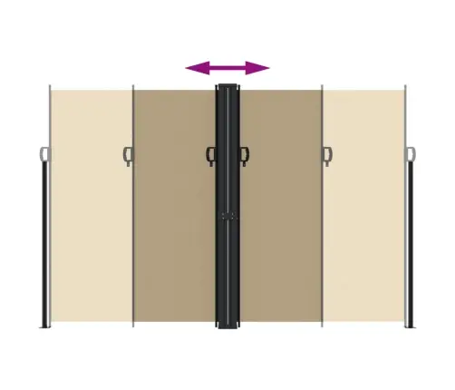 Ištraukiama Šoninė Pertvara, Smėlio Spalvos, 220X1000Cm