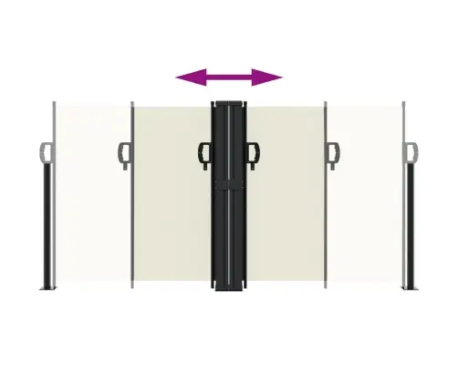 Ištraukiama Šoninė Pertvara, Kreminės Spalvos, 120X1200Cm