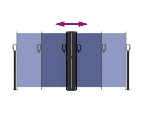 Izvelkama Sānu Markīze, Zila, 120X1200 Cm Vidaxl