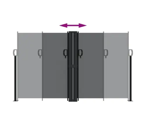 Izvelkama Sānu Markīze, Melna, 140X1200 Cm Vidaxl