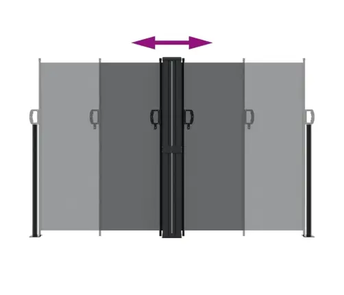 Izvelkams Sānu Aizslietnis, Melns, 160X1200 Cm Vidaxl