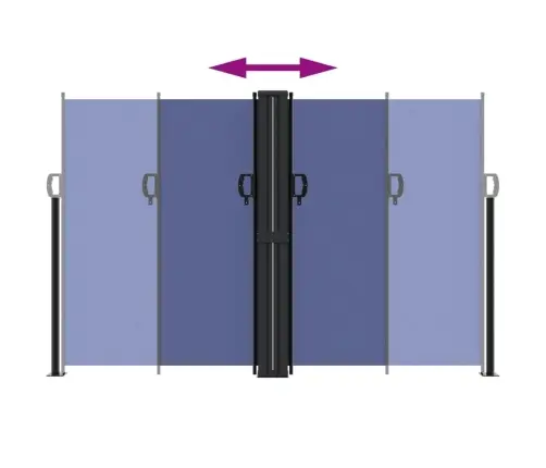 Ištraukiama Šoninė Pertvara, Mėlynos Spalvos, 160X1200Cm