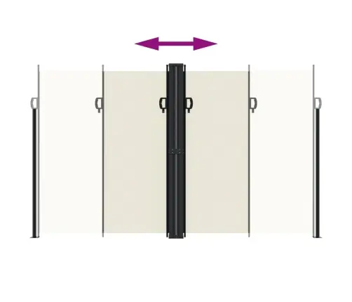 Izvelkama Sānu Markīze, Krēmkrāsa, 200X1200 Cm Vidaxl