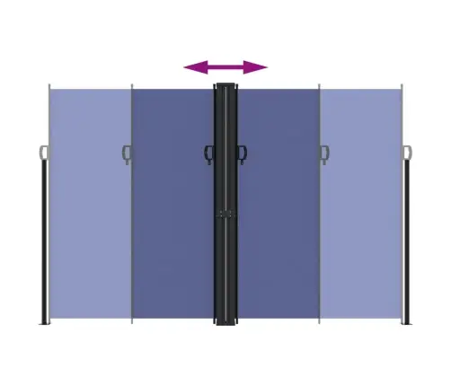 Lahtitõmmatav Külgsein, Sinine, 220 X 1200 Cm