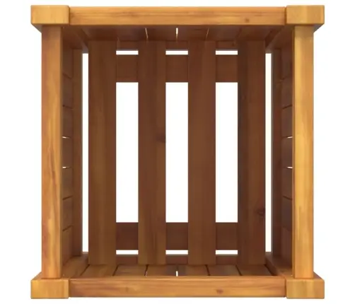 Puķu Kaste Ar Ieliktni, 31X31X50 Cm, Akācijas Masīvkoks Vidaxl