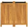 Puķu Kaste Ar Ieliktni, 84X42X75 Cm, Akācijas Masīvkoks Vidaxl