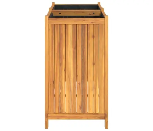Puķu Kaste Ar Ieliktni, 84X42X75 Cm, Akācijas Masīvkoks Vidaxl