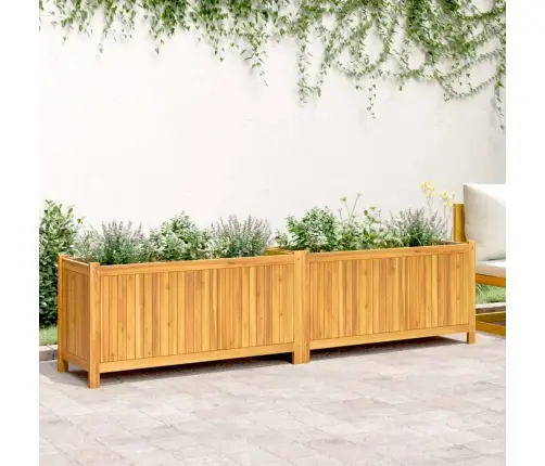 Sodo Lovelis Su Įdėklu, 199X38,5X50cm Akacijos Masyvas