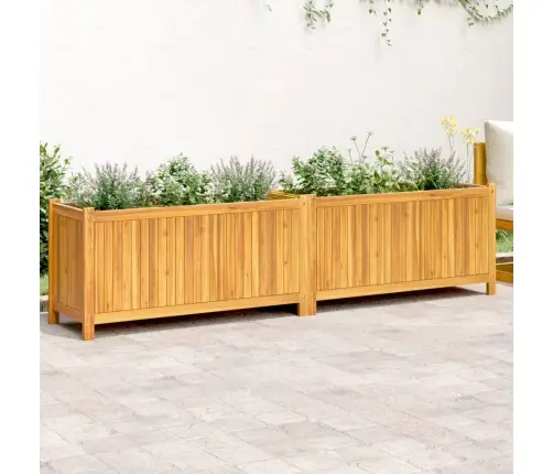 Sodo Lovelis Su Įdėklu, 199X38,5X50cm Akacijos Masyvas