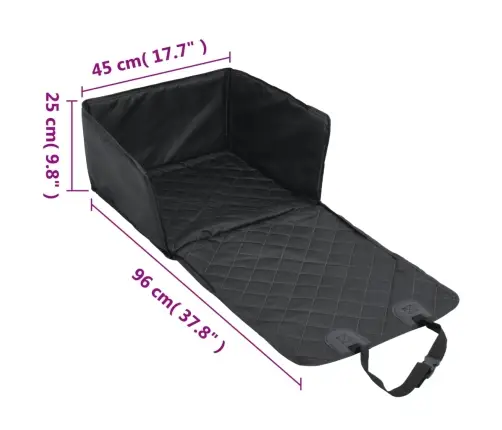 Koera Autoiste, Must, 45 X 45 X 25/55 Cm