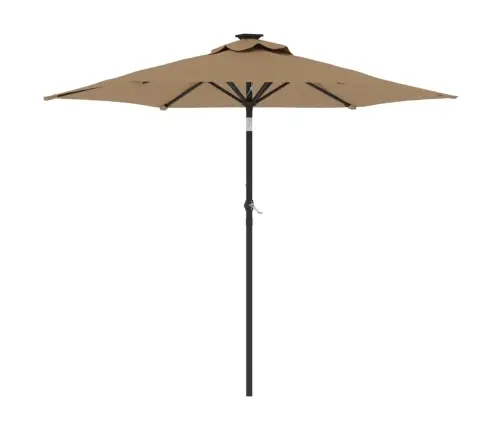 Dārza Saulessargs Ar Tērauda Stabu, Pelēkbrūns, 225X225X212 Cm Vidaxl Dārza Saulessargs Ar Tērauda Stabu, Pelēkbrūns, 225X225X212 Cm Vidaxl