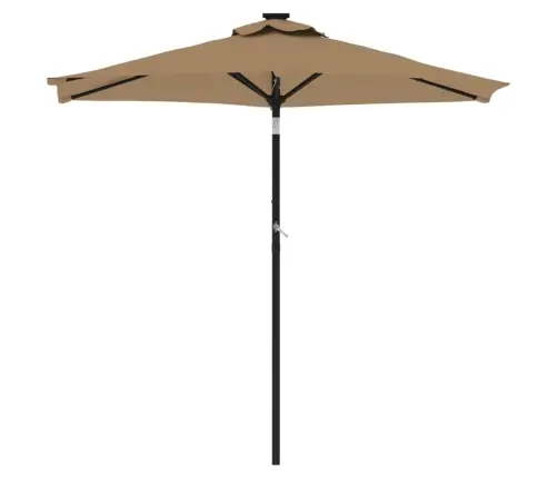 Dārza Saulessargs Ar Tērauda Stabu, Pelēkbrūns, 225X225X212 Cm Vidaxl Dārza Saulessargs Ar Tērauda Stabu, Pelēkbrūns, 225X225X212 Cm Vidaxl