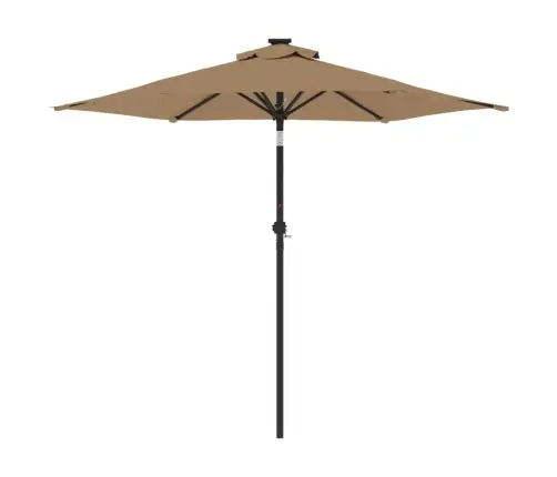 Dārza Saulessargs Ar Tērauda Stabu, Pelēkbrūns, 225X225X212 Cm Vidaxl Dārza Saulessargs Ar Tērauda Stabu, Pelēkbrūns, 225X225X212 Cm Vidaxl