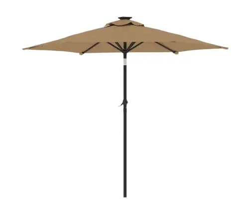 Dārza Saulessargs Ar Tērauda Stabu, Pelēkbrūns, 225X225X212 Cm Vidaxl Dārza Saulessargs Ar Tērauda Stabu, Pelēkbrūns, 225X225X212 Cm Vidaxl