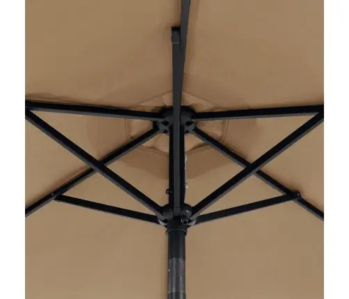 Dārza Saulessargs Ar Tērauda Stabu, Pelēkbrūns, 225X225X212 Cm Vidaxl Dārza Saulessargs Ar Tērauda Stabu, Pelēkbrūns, 225X225X212 Cm Vidaxl