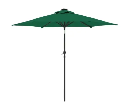 Dārza Saulessargs Ar Led, Tērauda Kāts, Zaļš, 225X225X212 Cm Vidaxl Dārza Saulessargs Ar Led, Tērauda Kāts, Zaļš, 225X225X212 Cm Vidaxl