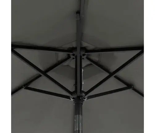 Dārza Saulessargs Led Tērauda Kāts Antracītpelēks 225X225X212Cm Vidaxl