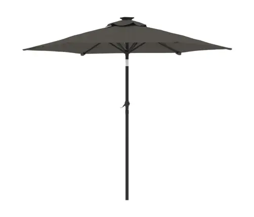 Dārza Saulessargs Led Tērauda Kāts Antracītpelēks 225X225X212Cm Vidaxl